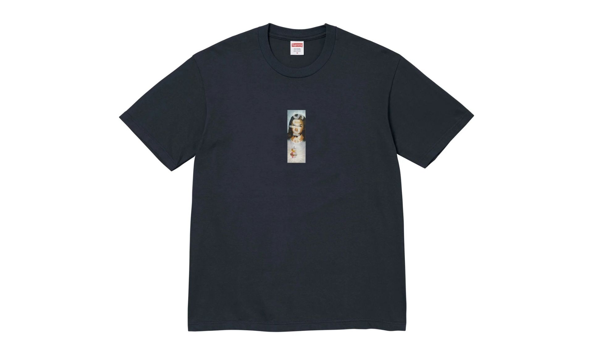Supreme Prayer Card Box Logo Tee Navy