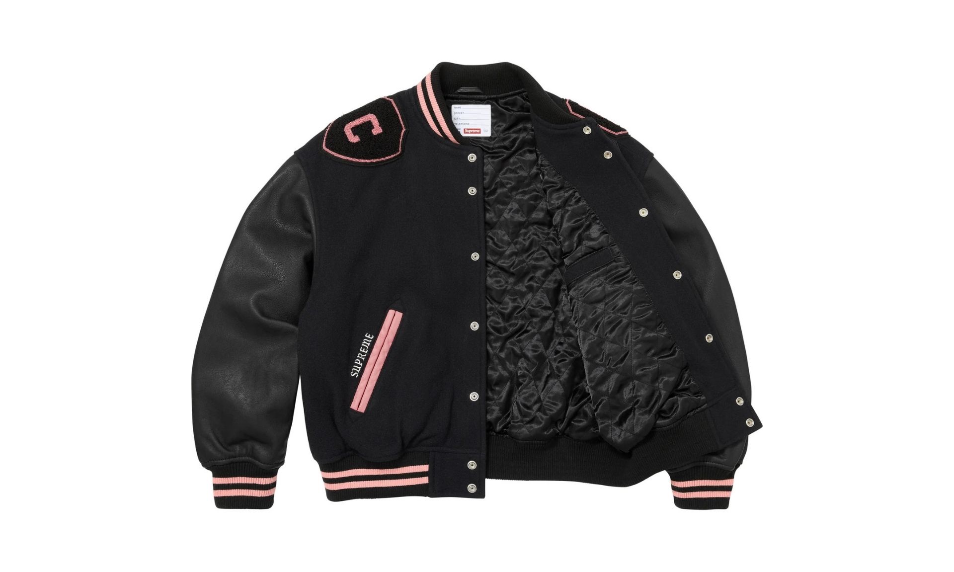 Supreme Captains Varsity Jacket Black | OVERCEZ