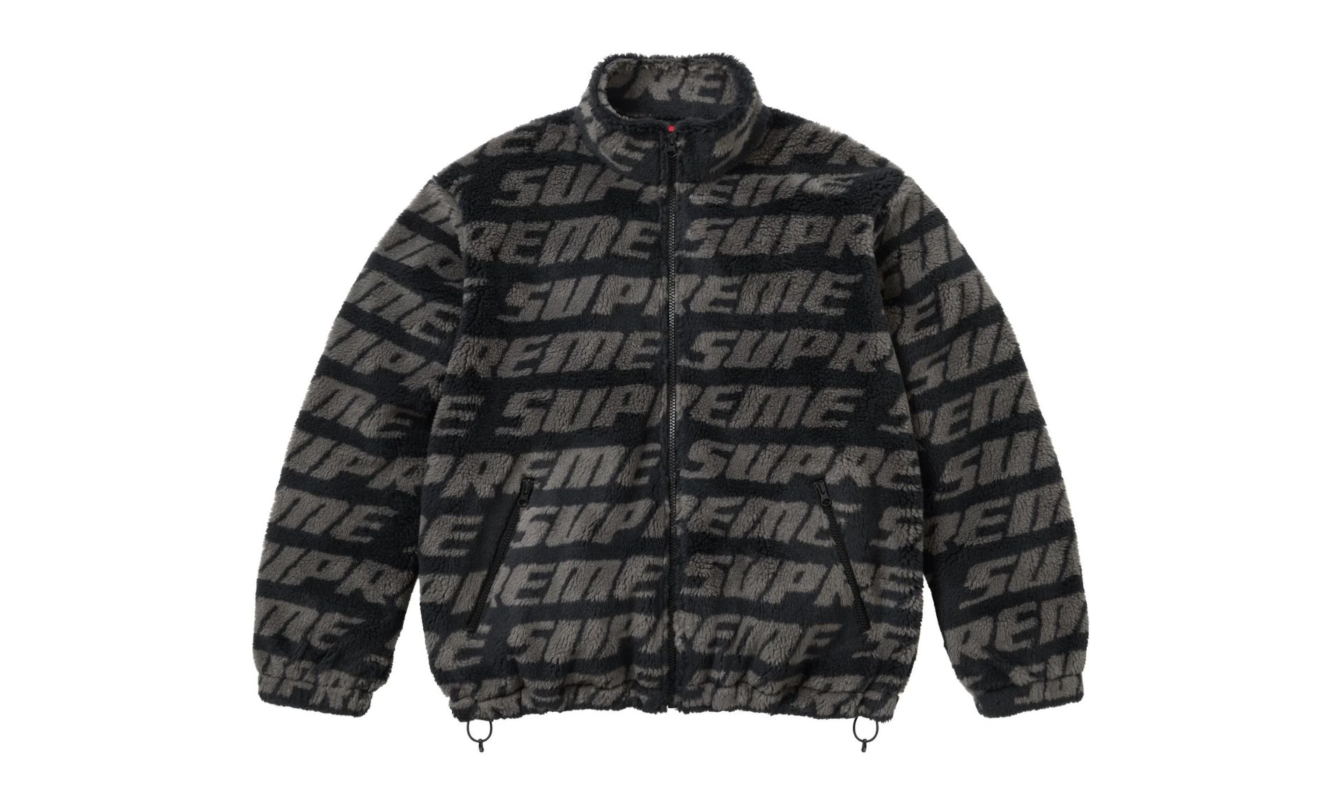 Supreme Velour Mesh Track Jacket Black - OVERCEZ