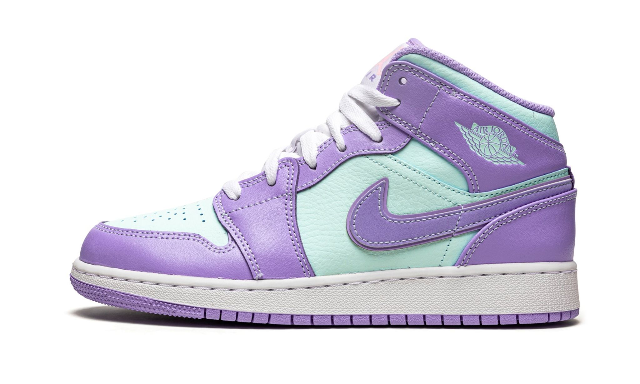 Air Jordan 1 Mid Purple Aqua (GS)