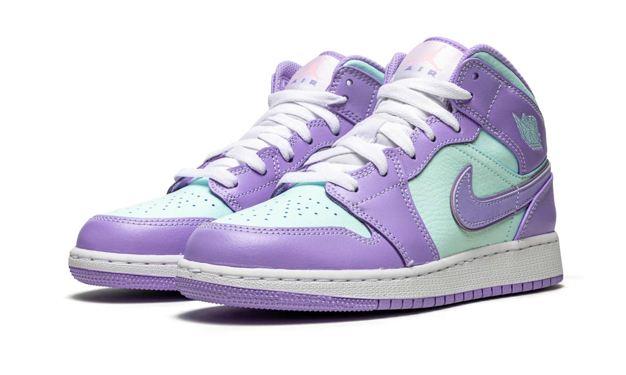Air Jordan 1 Mid Purple Aqua (GS)