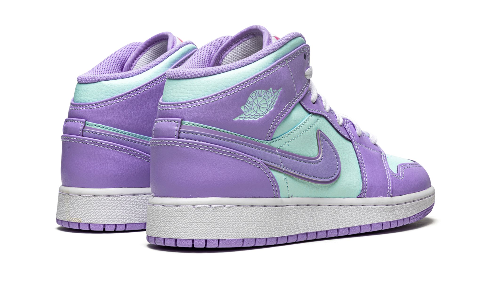Air Jordan 1 Mid Purple Aqua (GS) | OVERCEZ