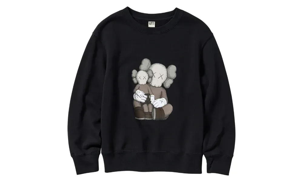 KAWS x Uniqlo Longsleeve Sweatshirt Black BBF | OVERCEZ