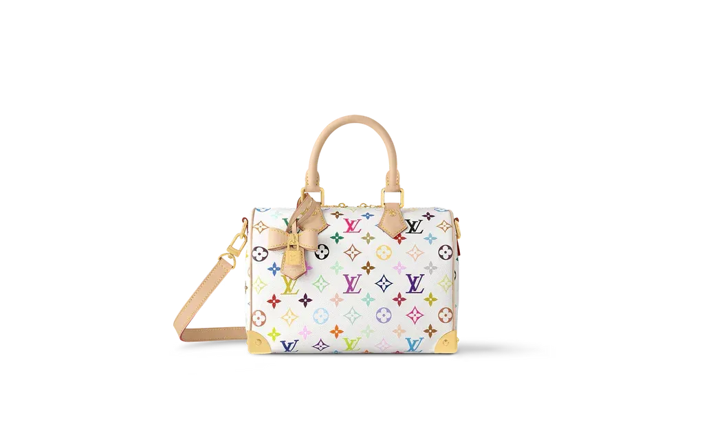 Louis Vuitton x Takashi Murakami Speedy Bandouliere 25 White Multicolored