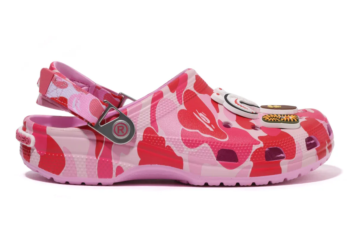 Crocs Classic Clog A Bathing Ape ABC Camo Pink | OVERCEZ
