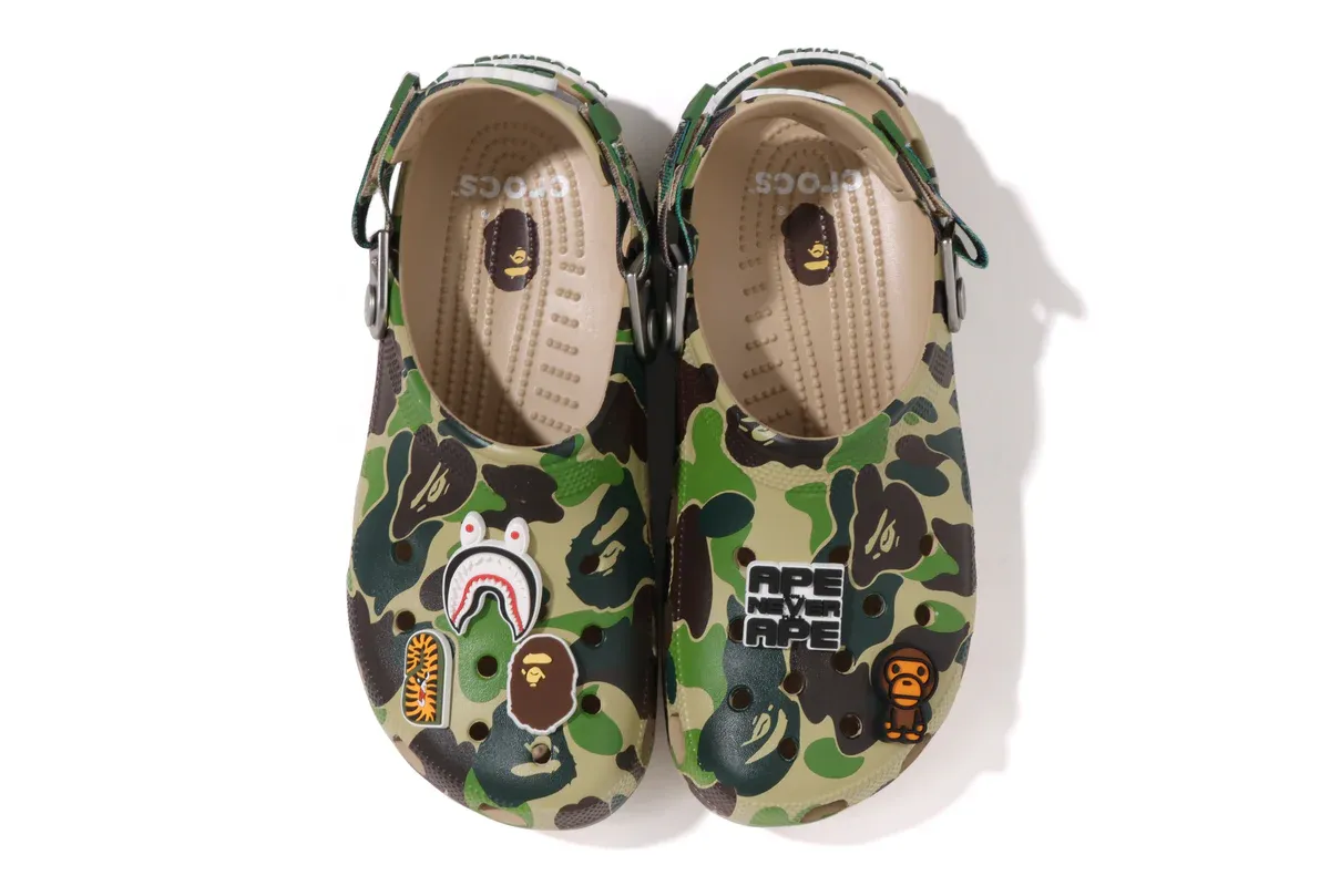 Crocs Classic Clog A Bathing Ape ABC Camo Green | OVERCEZ