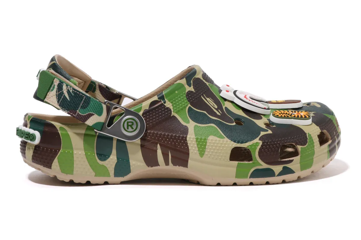 Crocs Classic Clog A Bathing Ape ABC Camo Green | OVERCEZ
