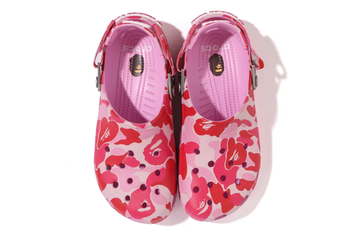 Crocs Classic Clog A Bathing Ape ABC Camo Pink | OVERCEZ