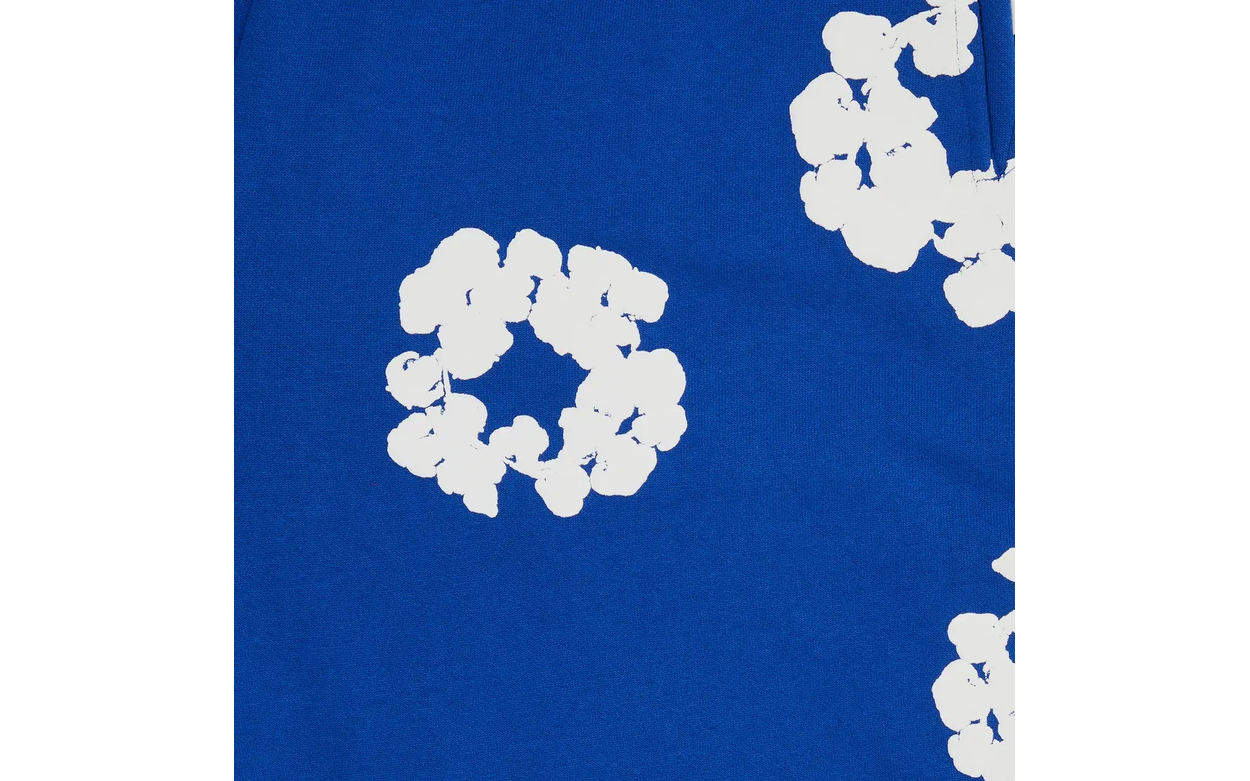 Denim Tears The Cotton Wreath Sweatpants Royal Blue | OVERCEZ
