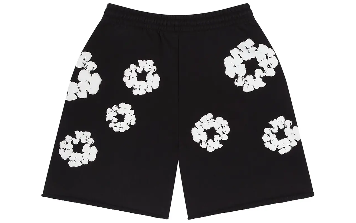 Denim Tears The Cotton Wreath Shorts Black