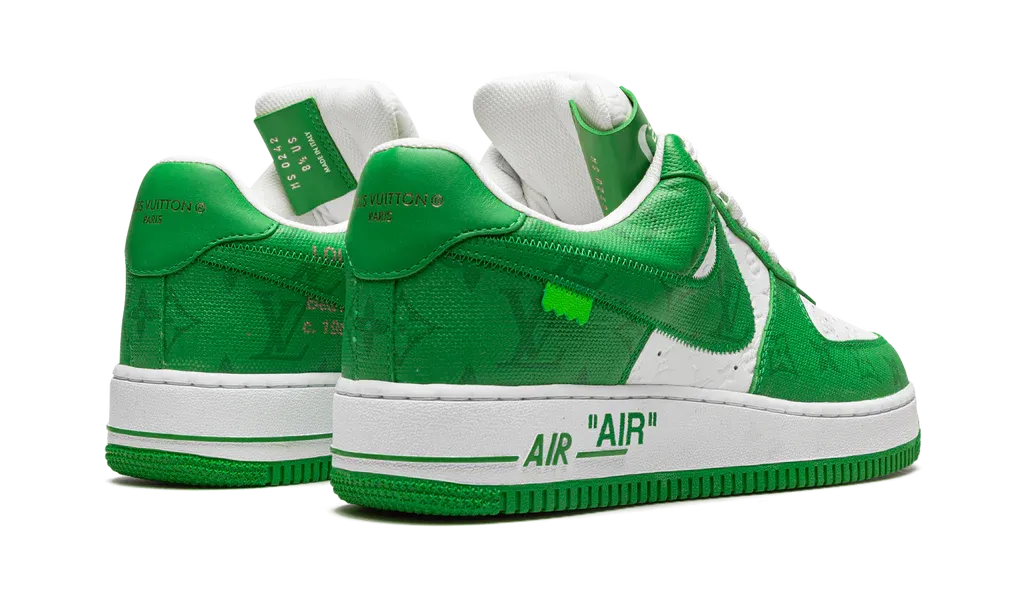 Louis Vuitton Nike Air Force 1 Low By Virgil Abloh White Green | OVERCEZ