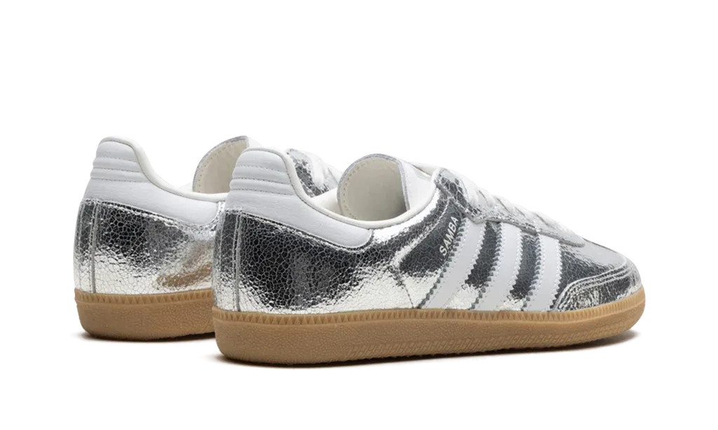 Adidas Samba OG Silver Metallic Cracked Leather (W) | OVERCEZ