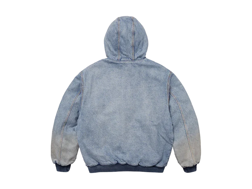 Supreme Reflective Arc Hooded Work Jacket Denim