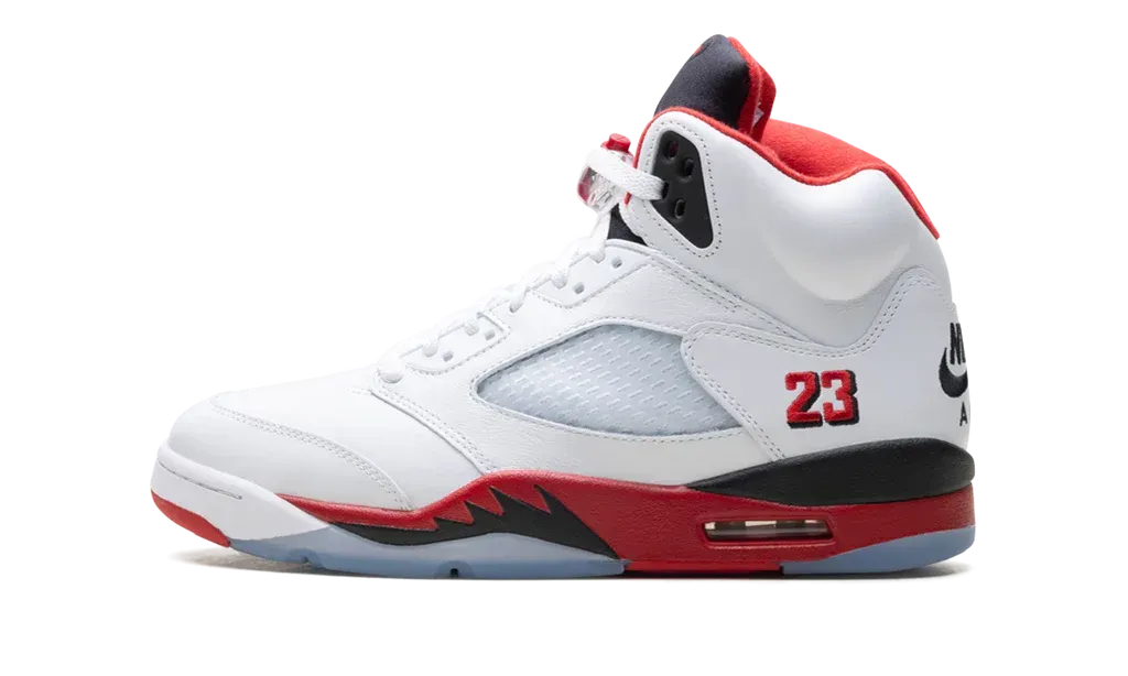 Air Jordan 5 Retro Fire Red Black Tongue