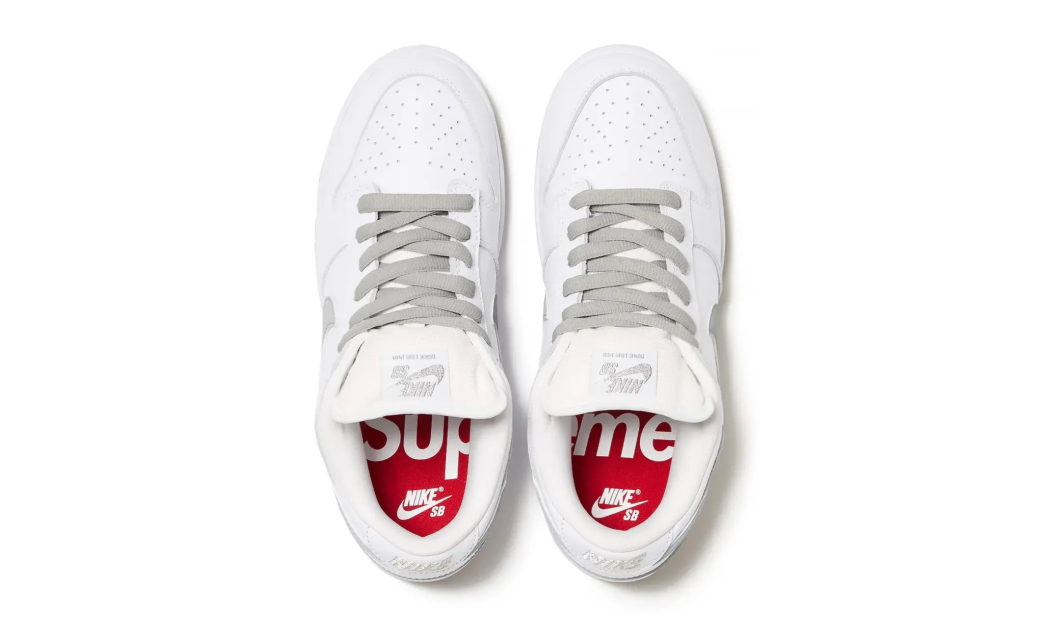 Nike SB Dunk Low Supreme 94 White Metallic Silver | OVERCEZ