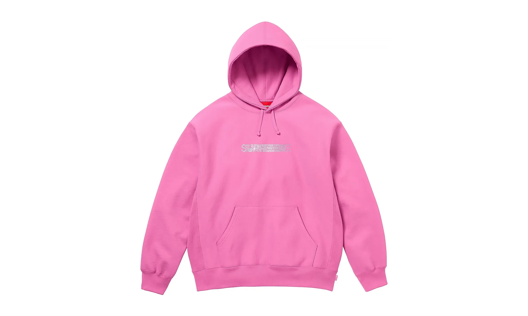 Supreme Swarovski Motion Logo Hooded Sweatshirt Pink