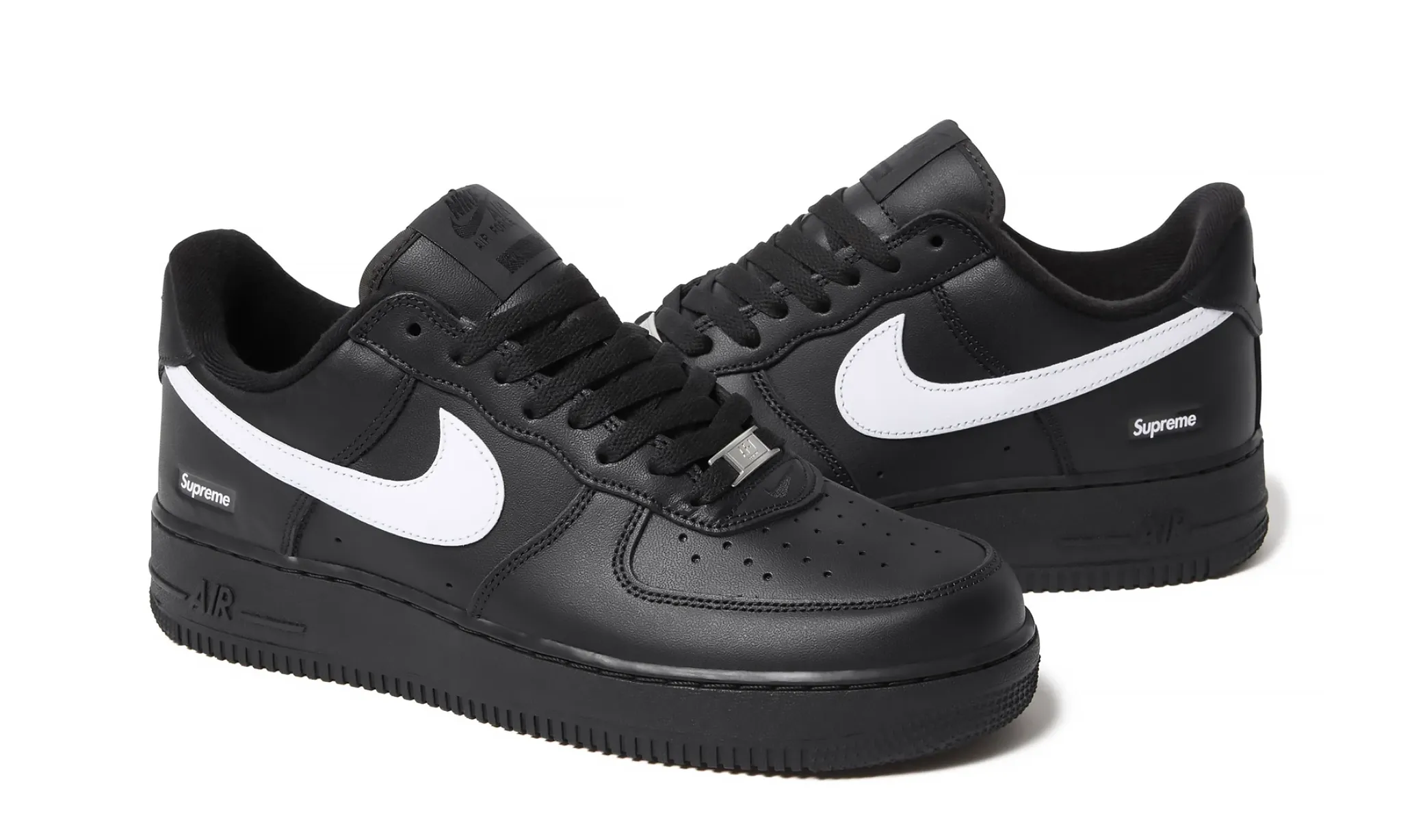 Nike Air Force 1 Low Supreme Black White | OVERCEZ