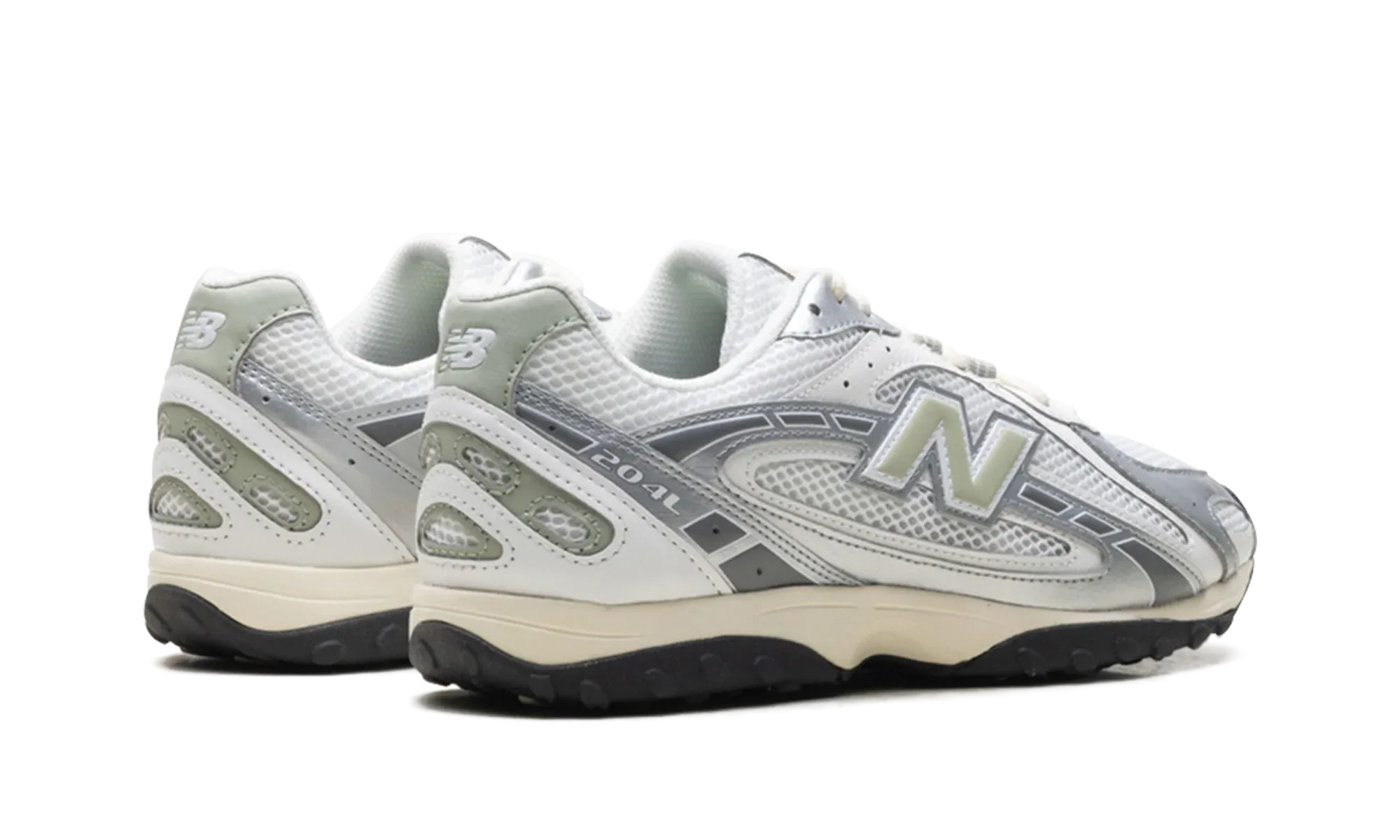 New Balance 204L Silver Metallic Sage Green | OVERCEZ