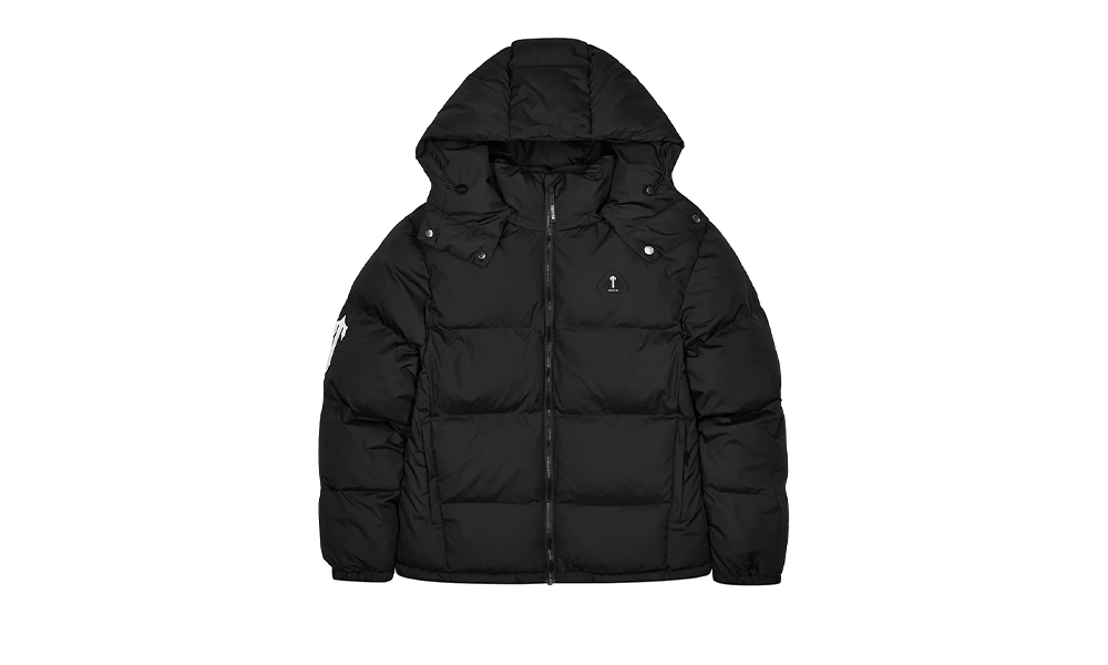 Trapstar Irongate Hooded Puffer Jacket Black (AW25) | OVERCEZ