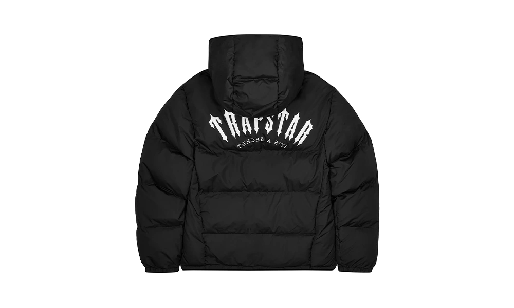 Trapstar Irongate Hooded Puffer Jacket Black (AW25) | OVERCEZ