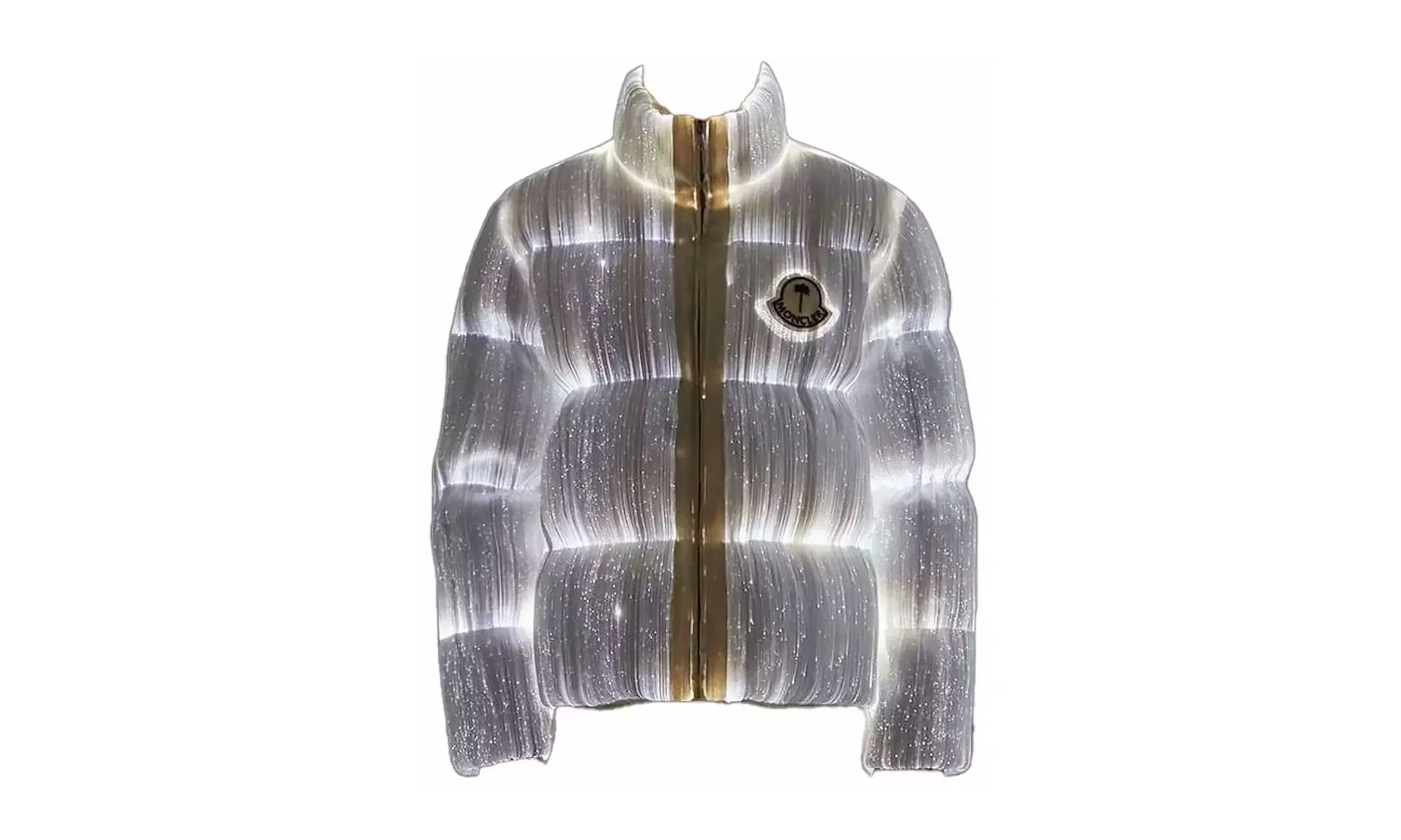 Moncler Maya 70 by Palm Angels Jacket Bright White | OVERCEZ