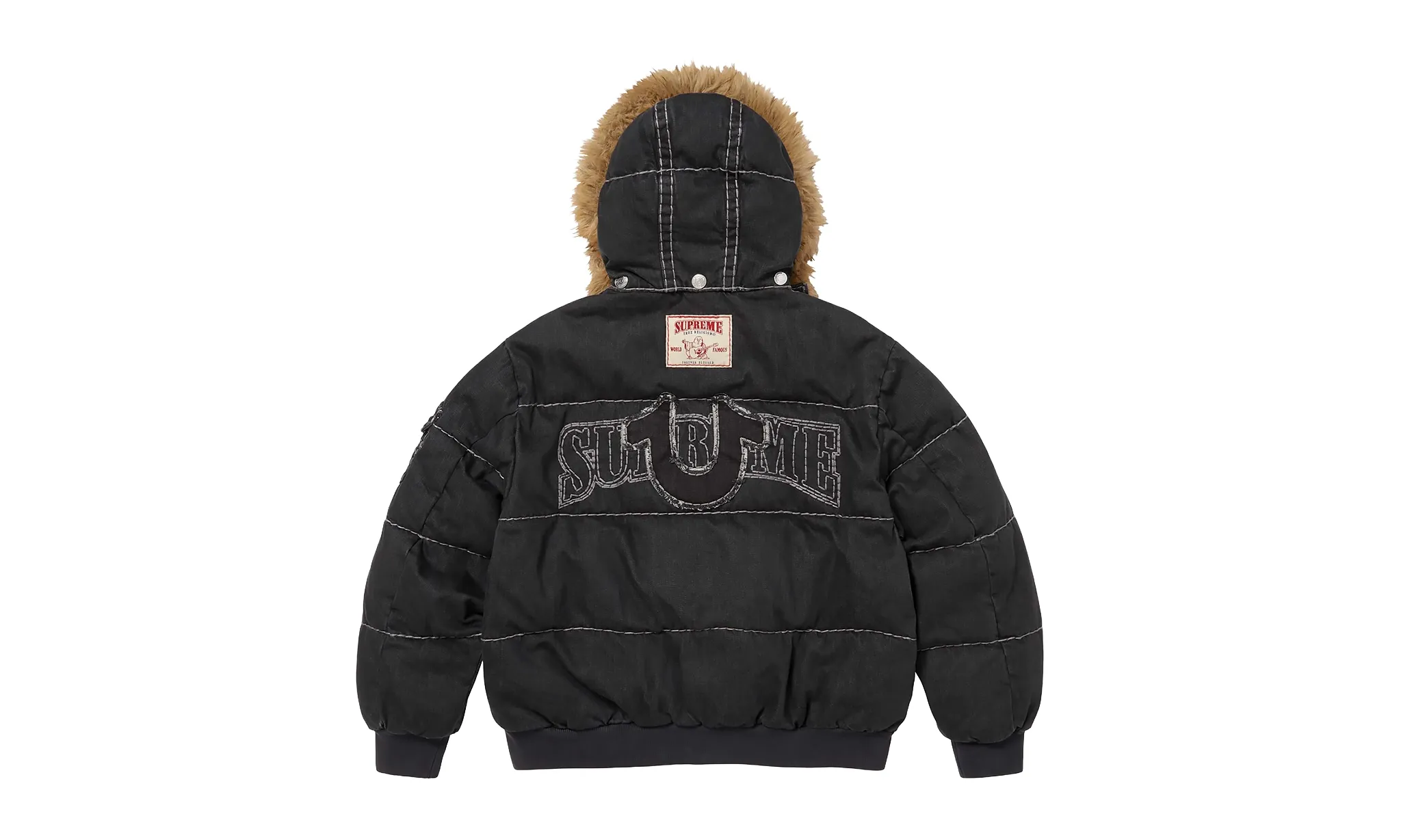 Supreme True Religion Puffer Jacket Black