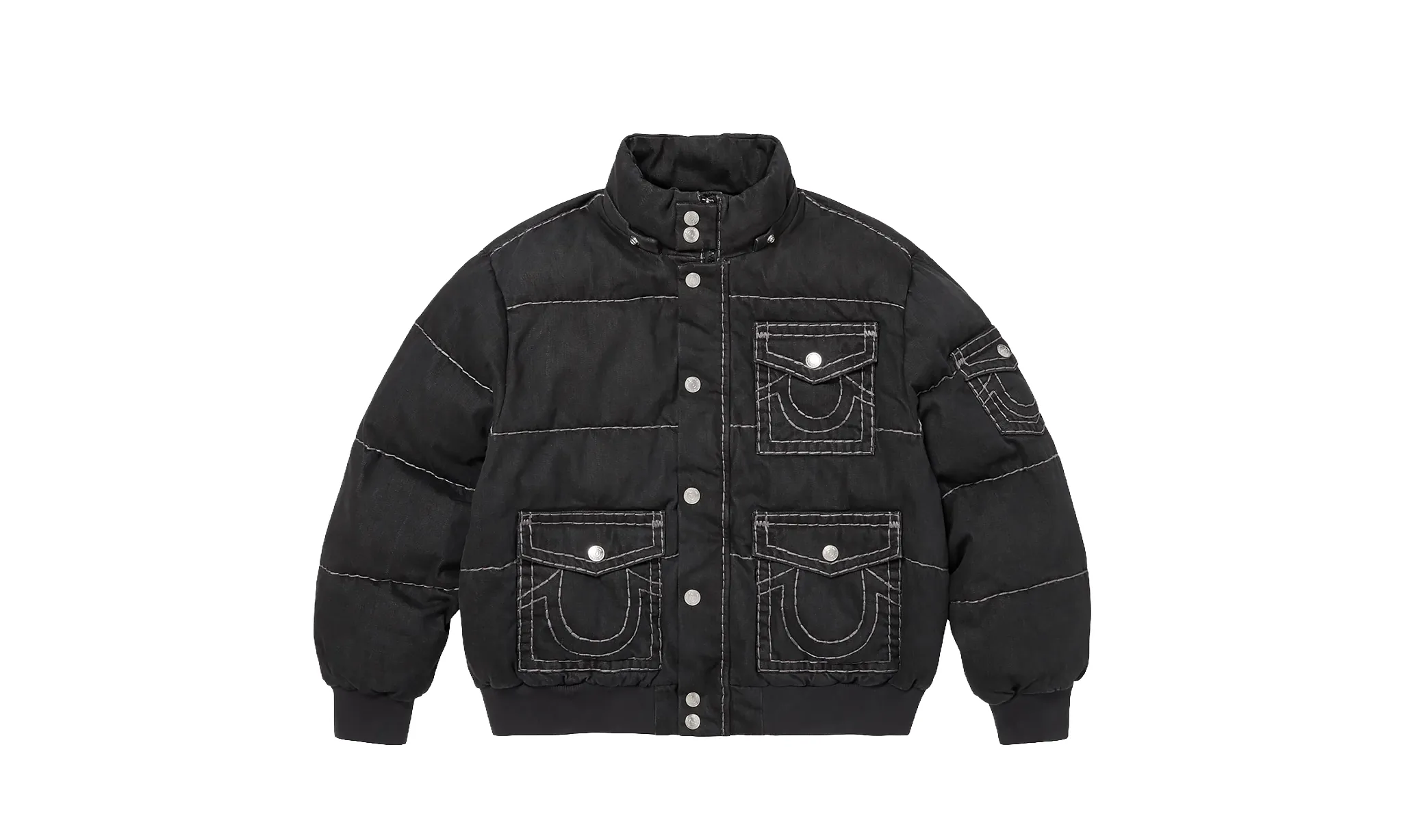Supreme True Religion Puffer Jacket Black | OVERCEZ