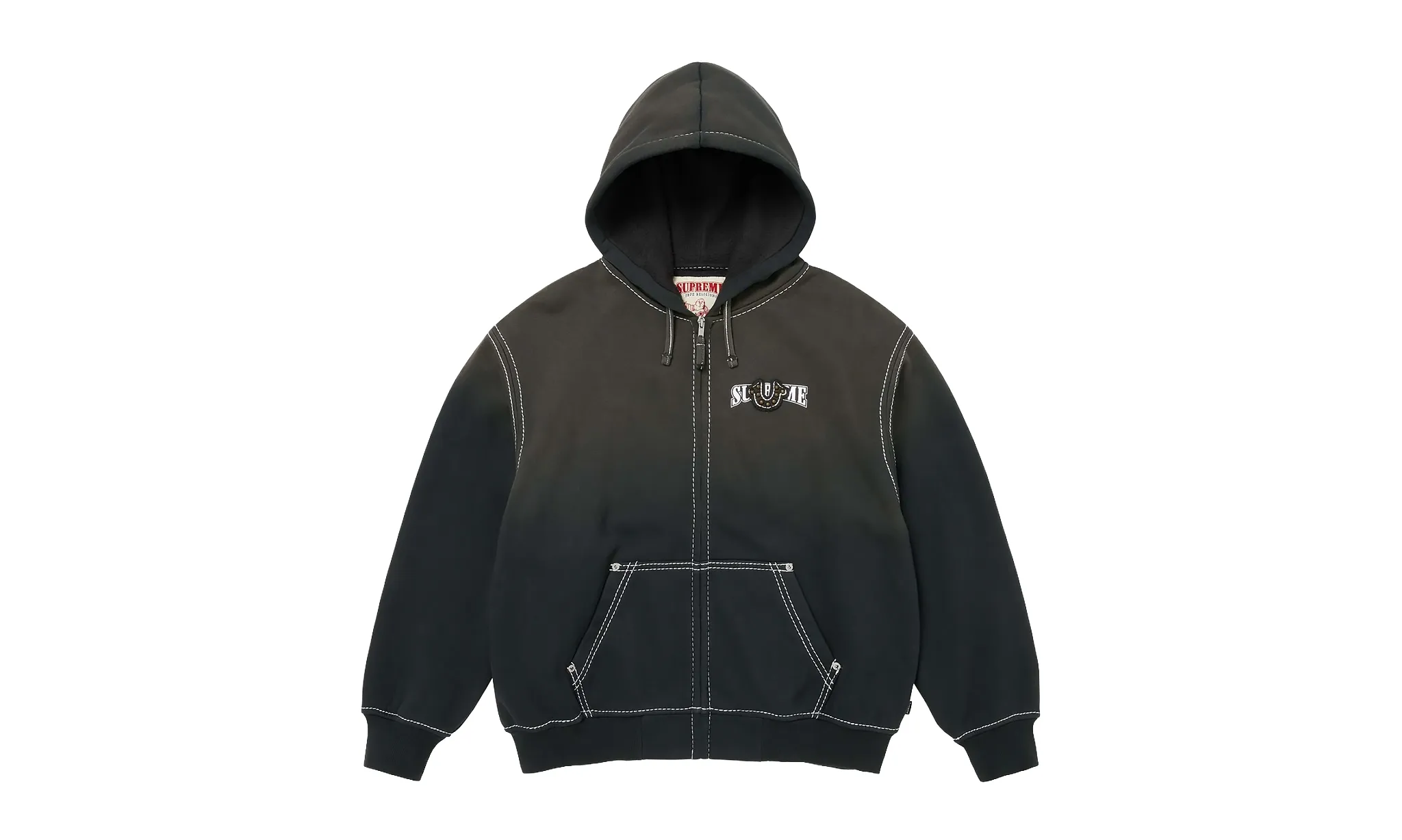 Supreme True Religion Zip Up Hooded Sweatshirt Black