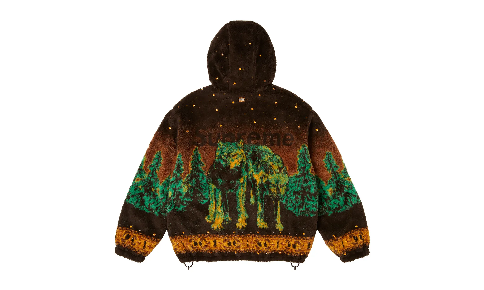 Supreme b.b. Simon Reversible Hooded Fleece Jacket Brown | OVERCEZ