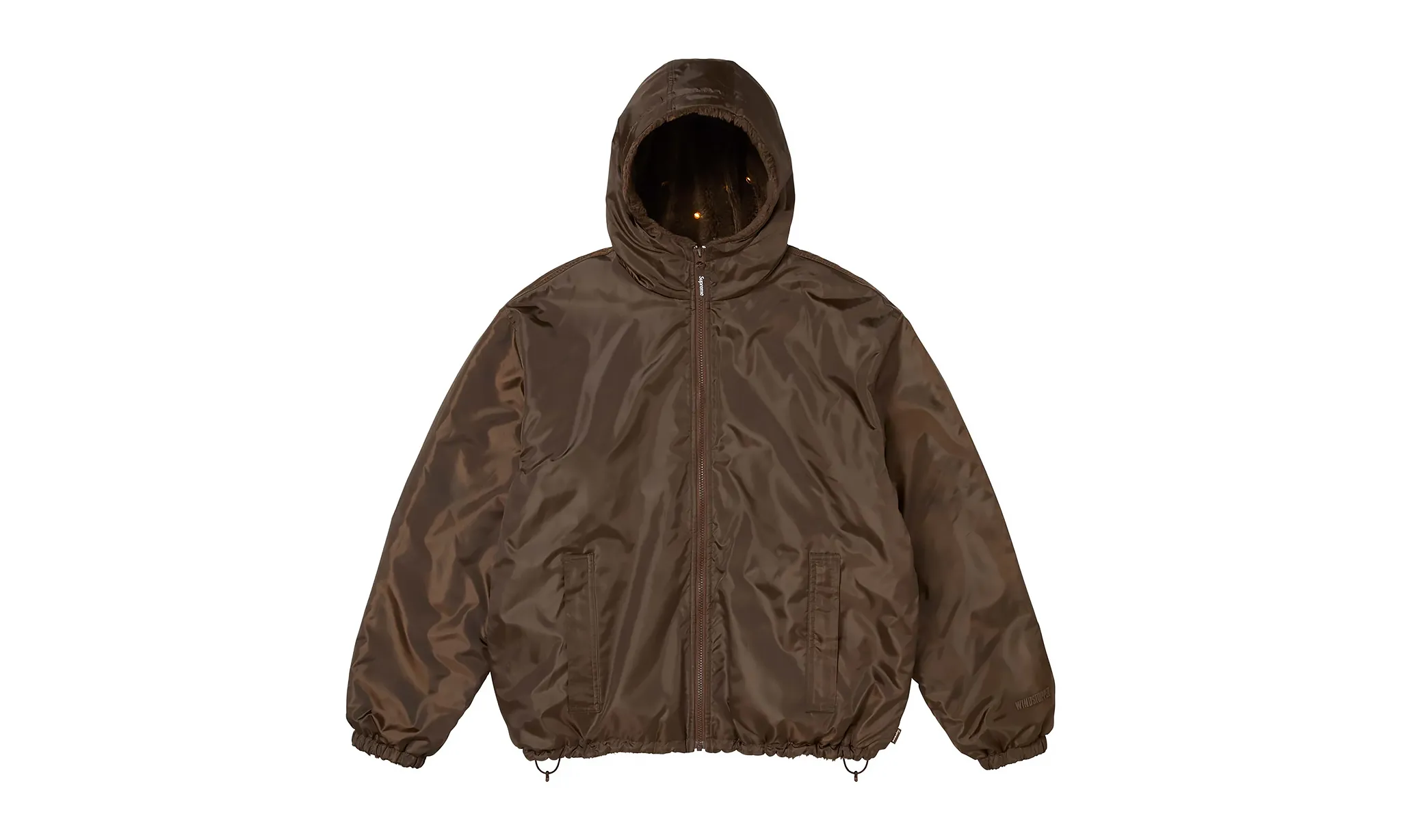 Supreme b.b. Simon Reversible Hooded Fleece Jacket Brown | OVERCEZ