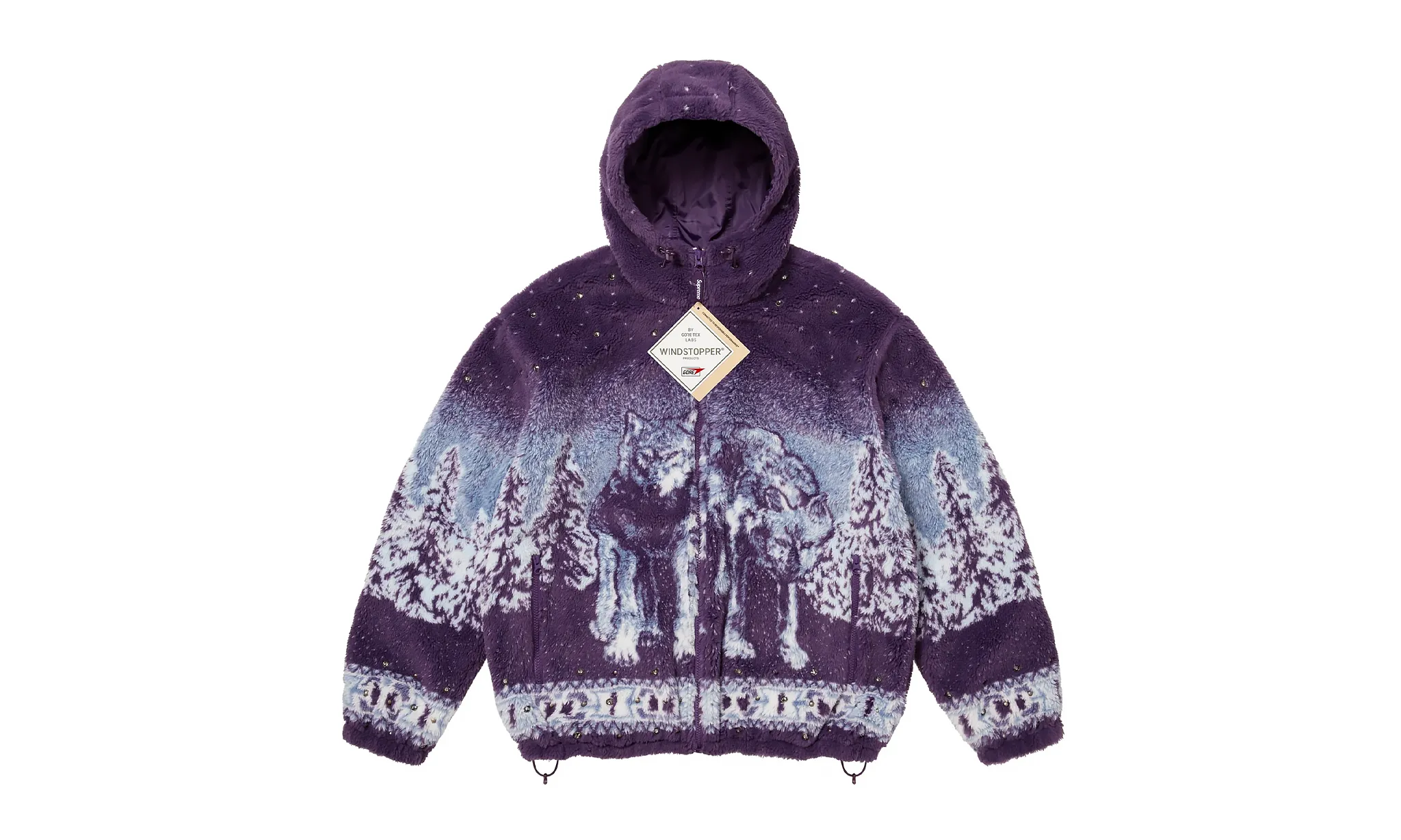 Supreme b.b. Simon Reversible Hooded Fleece Jacket Purple