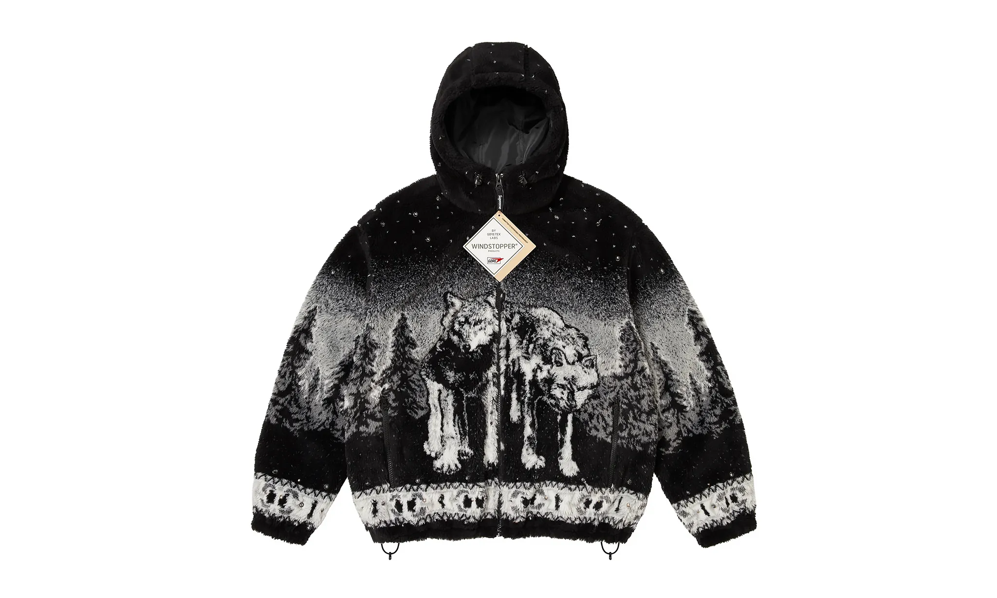 Supreme b.b. Simon Reversible Hooded Fleece Jacket Black