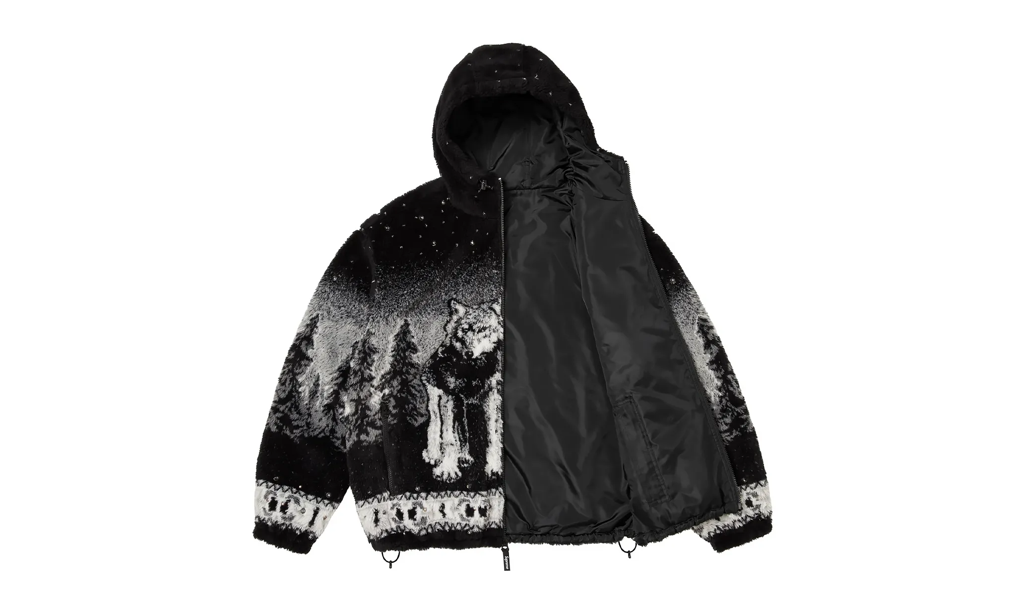Supreme b.b. Simon Reversible Hooded Fleece Jacket Black