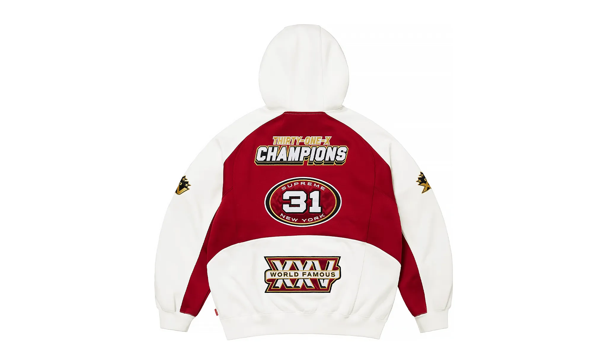 Supreme Football Zip Up Hooded Sweatshirt White (FW25)