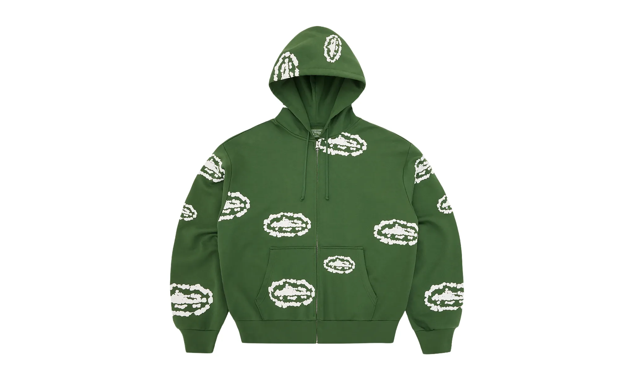 Corteiz x Denim Tears Island Wreath Zip Hoodie Green