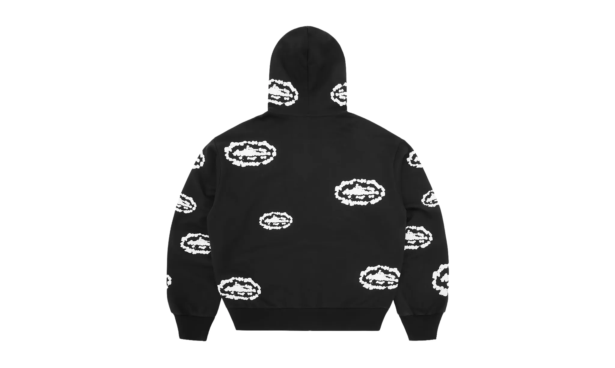 Corteiz x Denim Tears Island Wreath Zip Hoodie Black