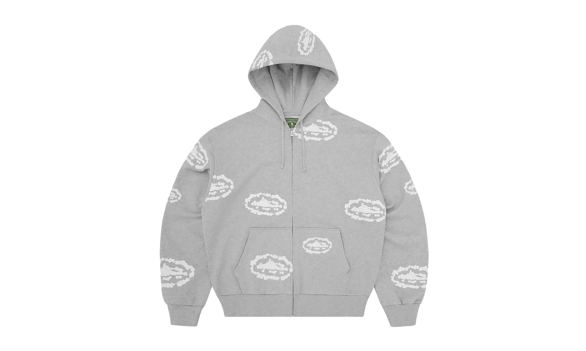 Corteiz x Denim Tears Island Wreath Zip Hoodie Heather Grey