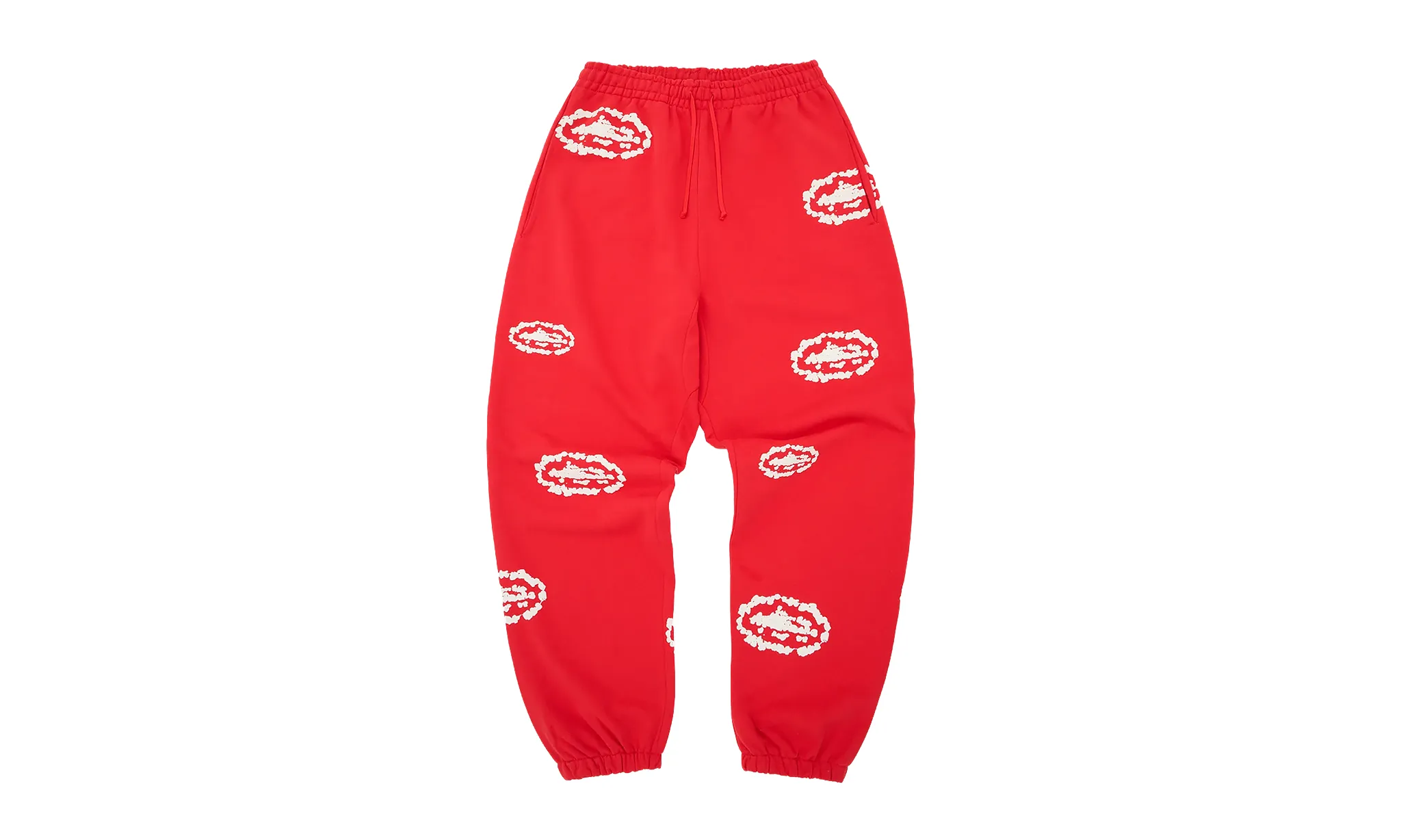 Corteiz x Denim Tears Island Wreath Sweatpant Red