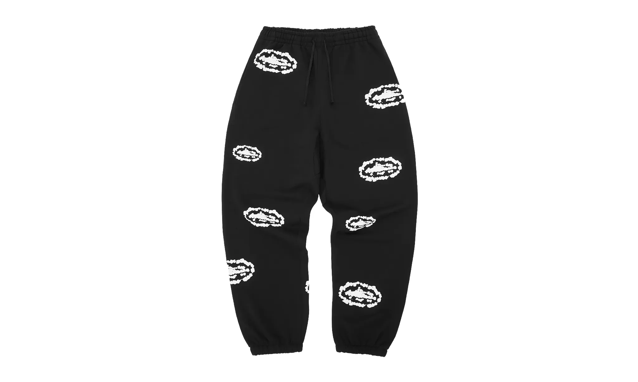 Corteiz x Denim Tears Island Wreath Sweatpant Black