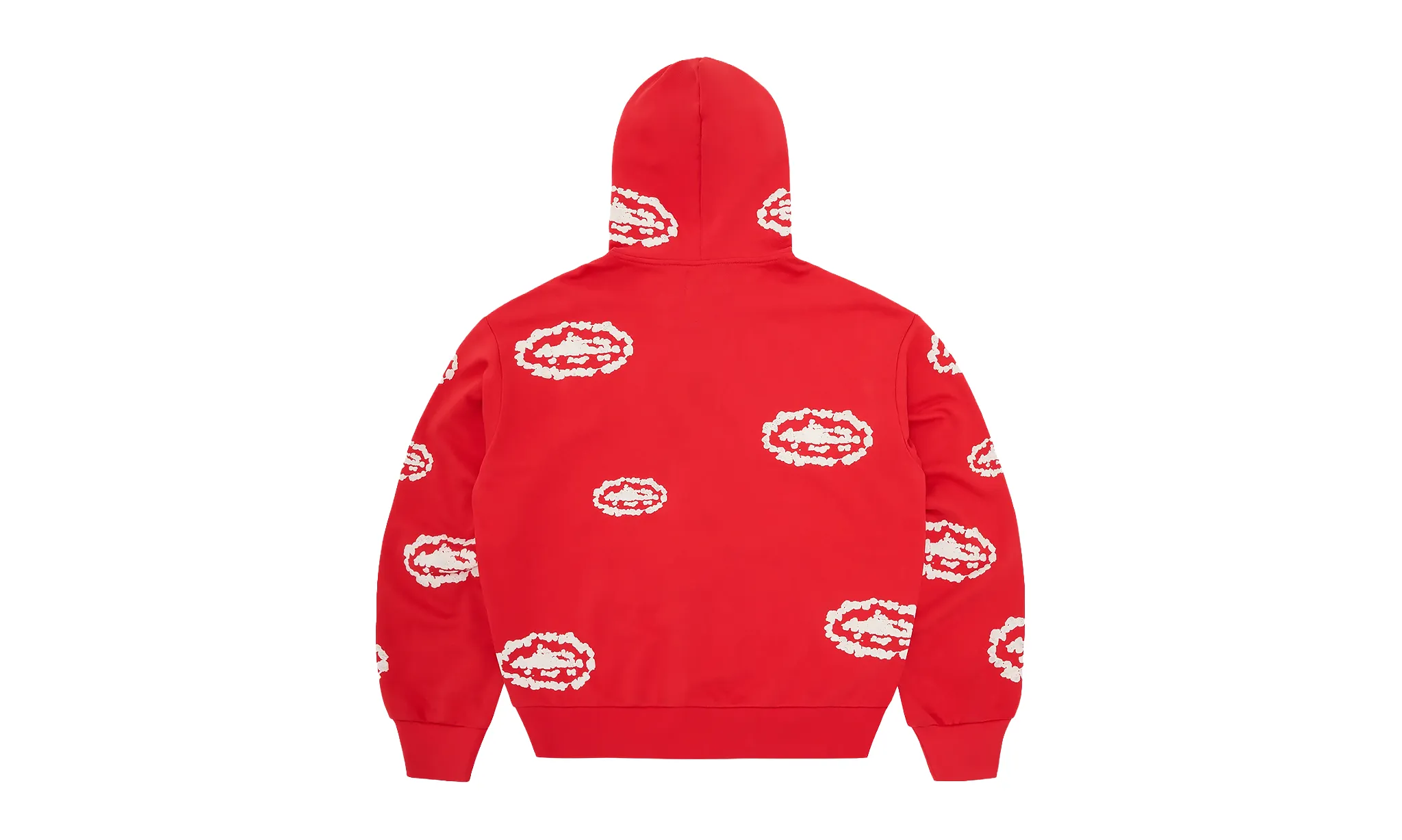 Corteiz x Denim Tears Island Wreath Zip Hoodie Red