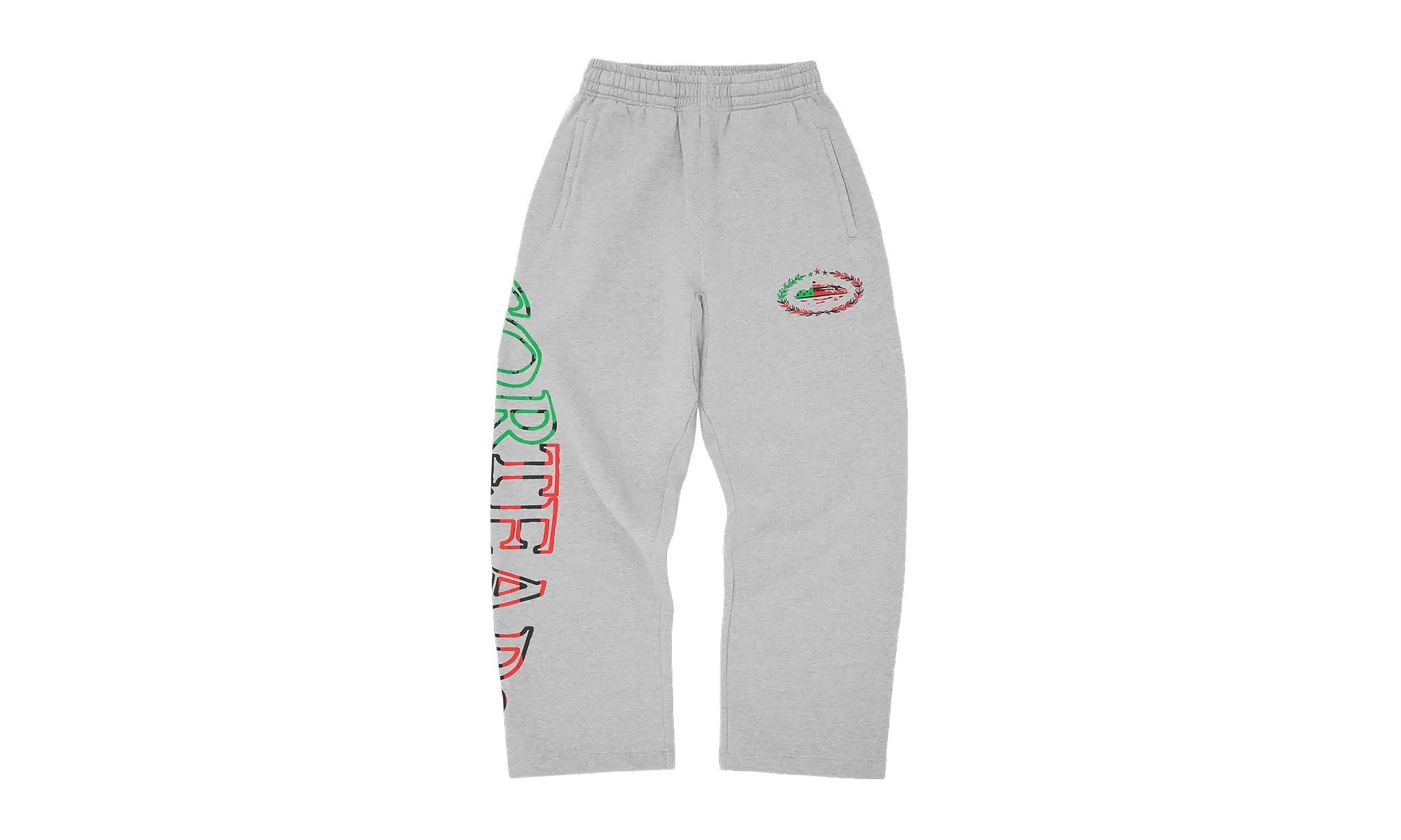 Corteiz x Denim Tears Cortears Royale Open Hem Sweatpant Heather Grey