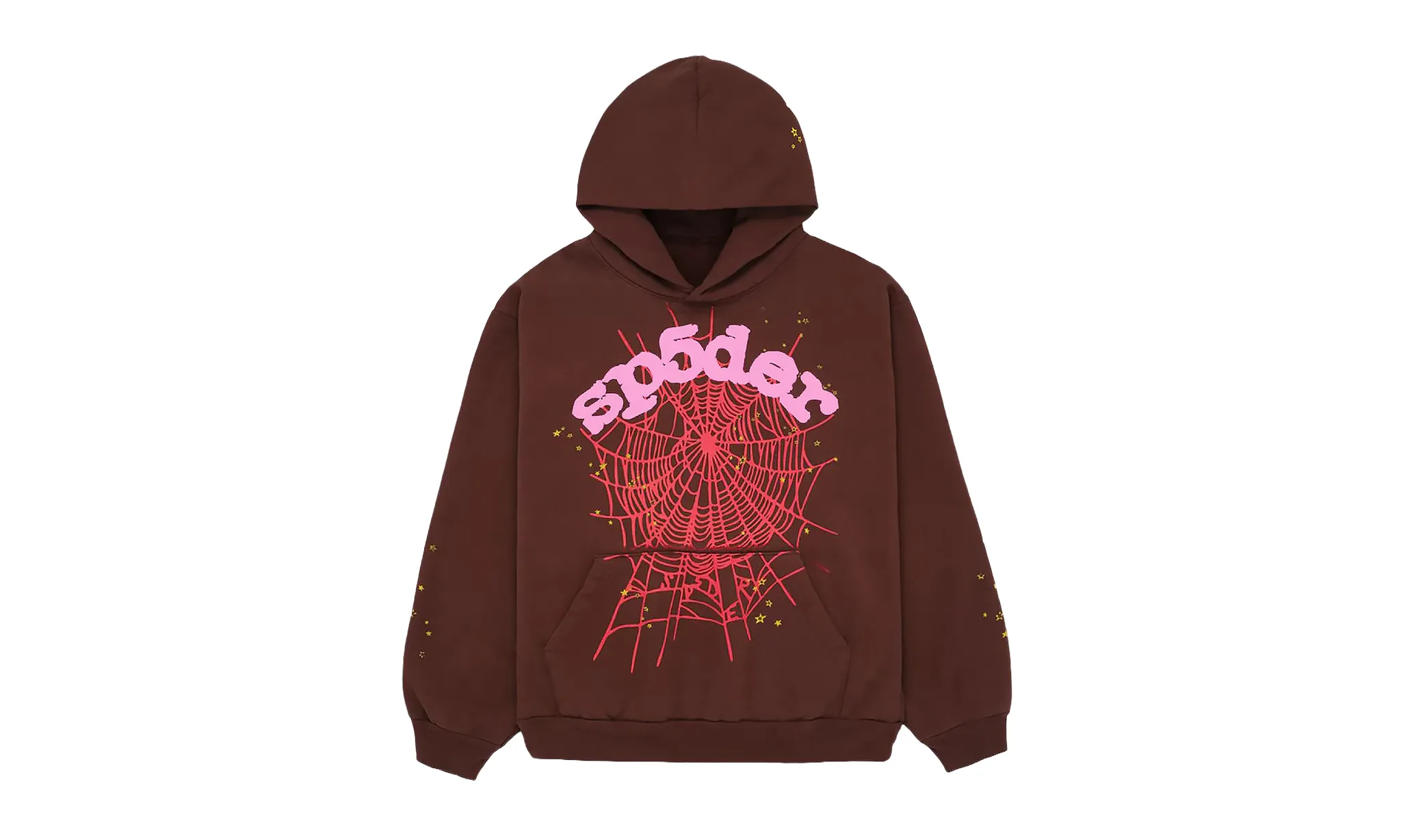 Sp5der Web Hoodie Brown | OVERCEZ