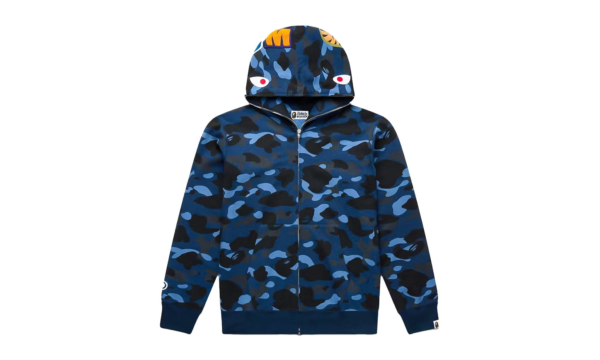 BAPE Color Camo Shark Full Zip Hoodie Blue