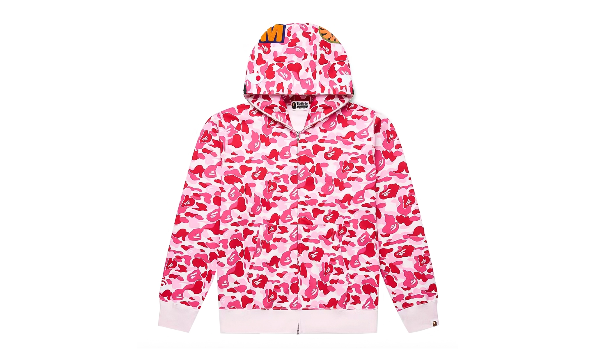 BAPE Color Camo Shark Full Zip Hoodie Pink