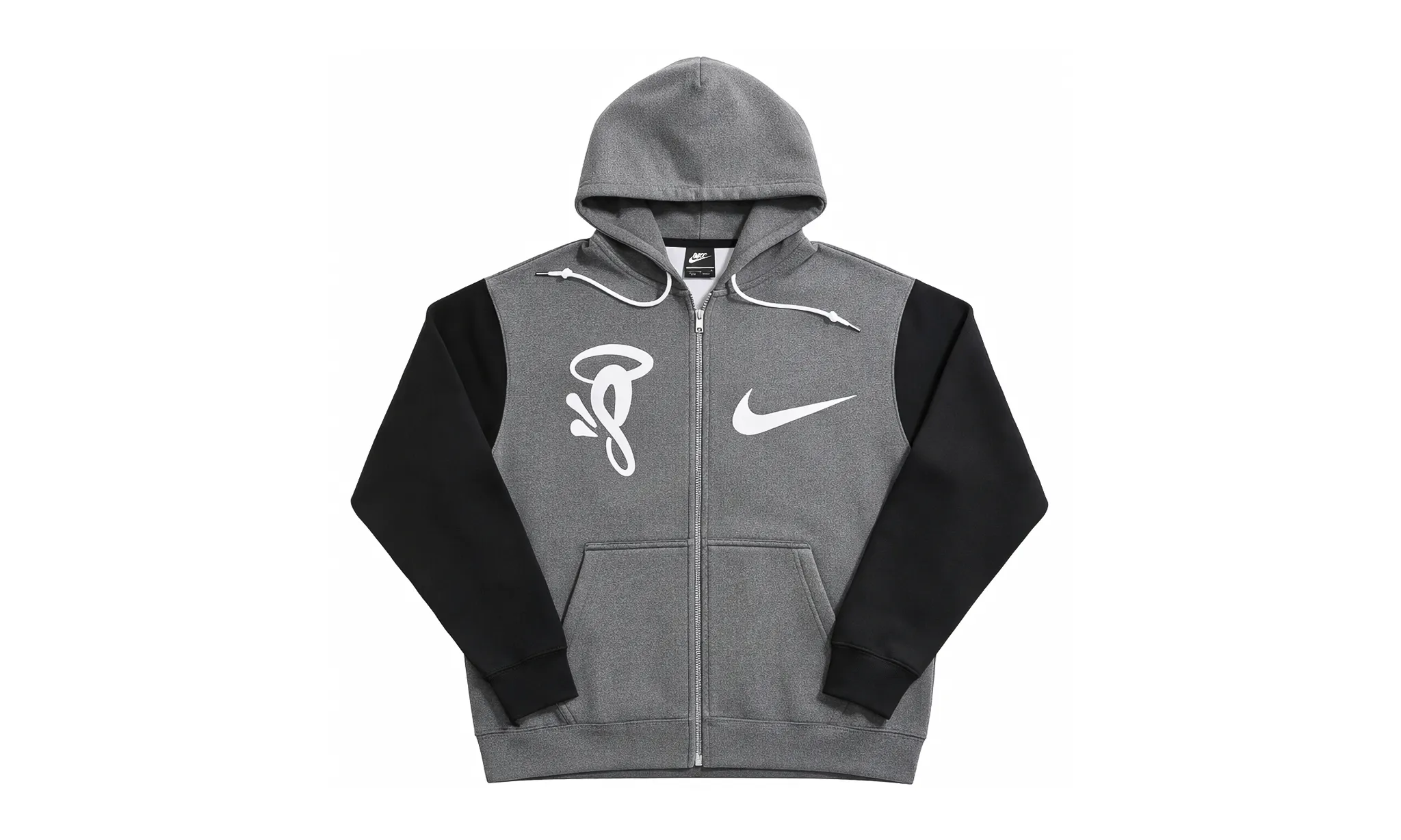 Nike x Syna Solo Swoosh Fleece Full-Zip Hoodie Grey