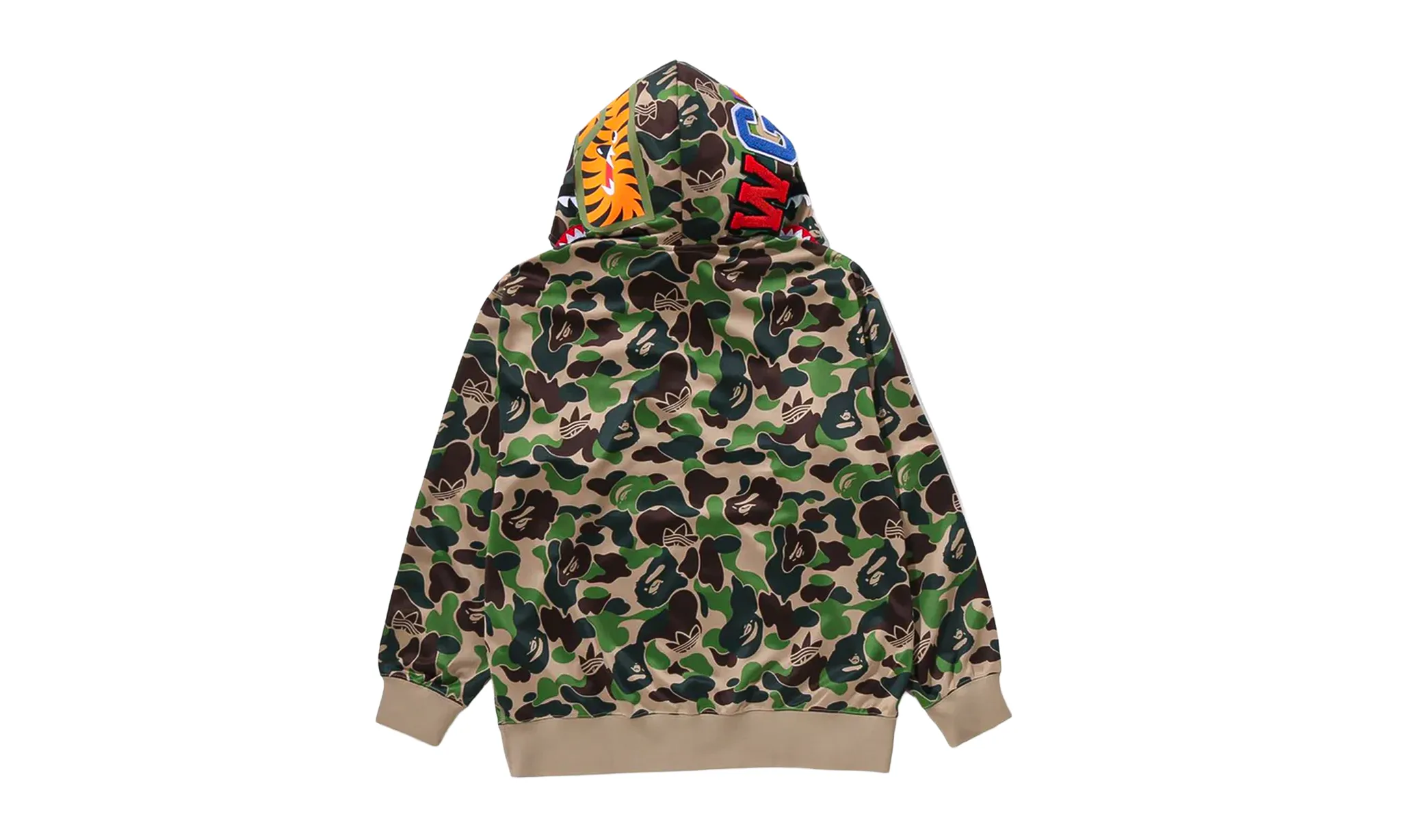 Adidas x BAPE Relaxed Fit Track Camo Shark Full Zip Hoodie Green