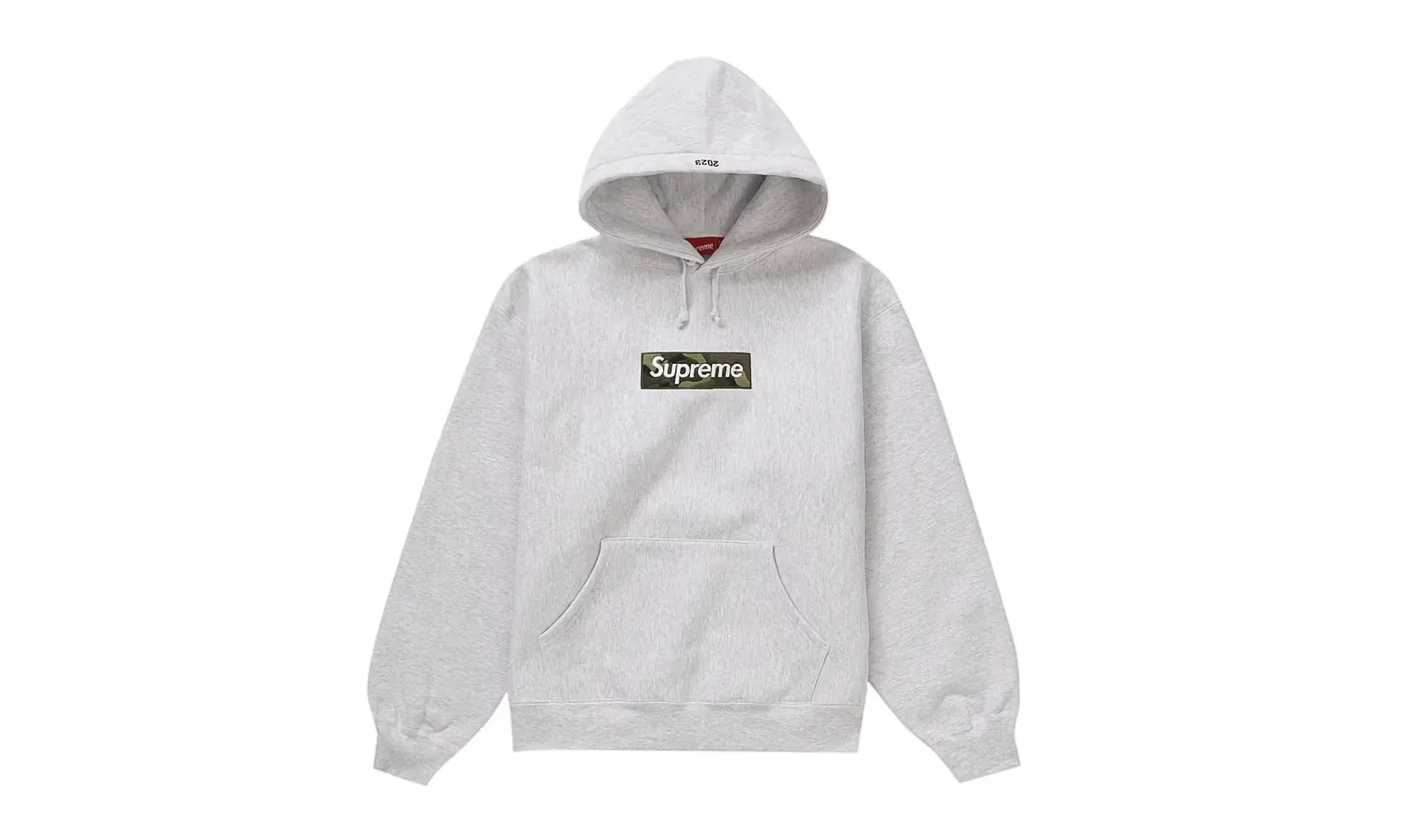 Supreme Box Logo Hooded Sweatshirt Ash Grey (FW23)