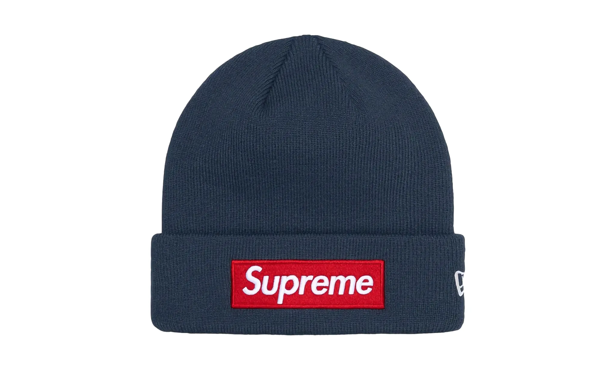 Supreme New Era Box Logo Beanie Navy (FW24)