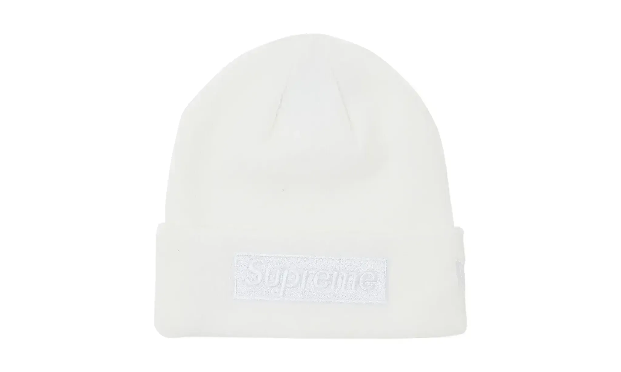 Supreme New Era Box Logo Beanie White (FW23)