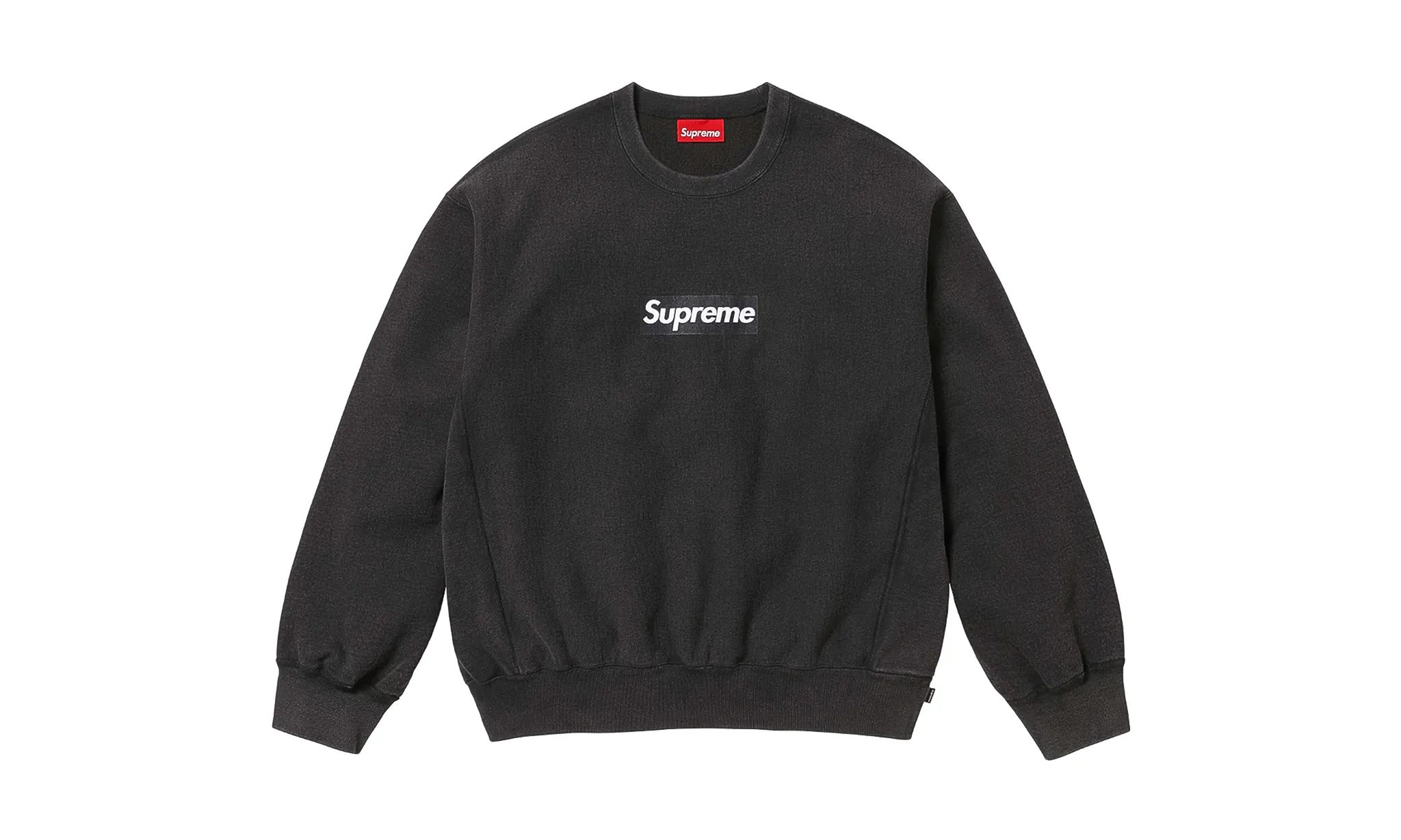 Supreme Washed Box Logo Crewneck Black